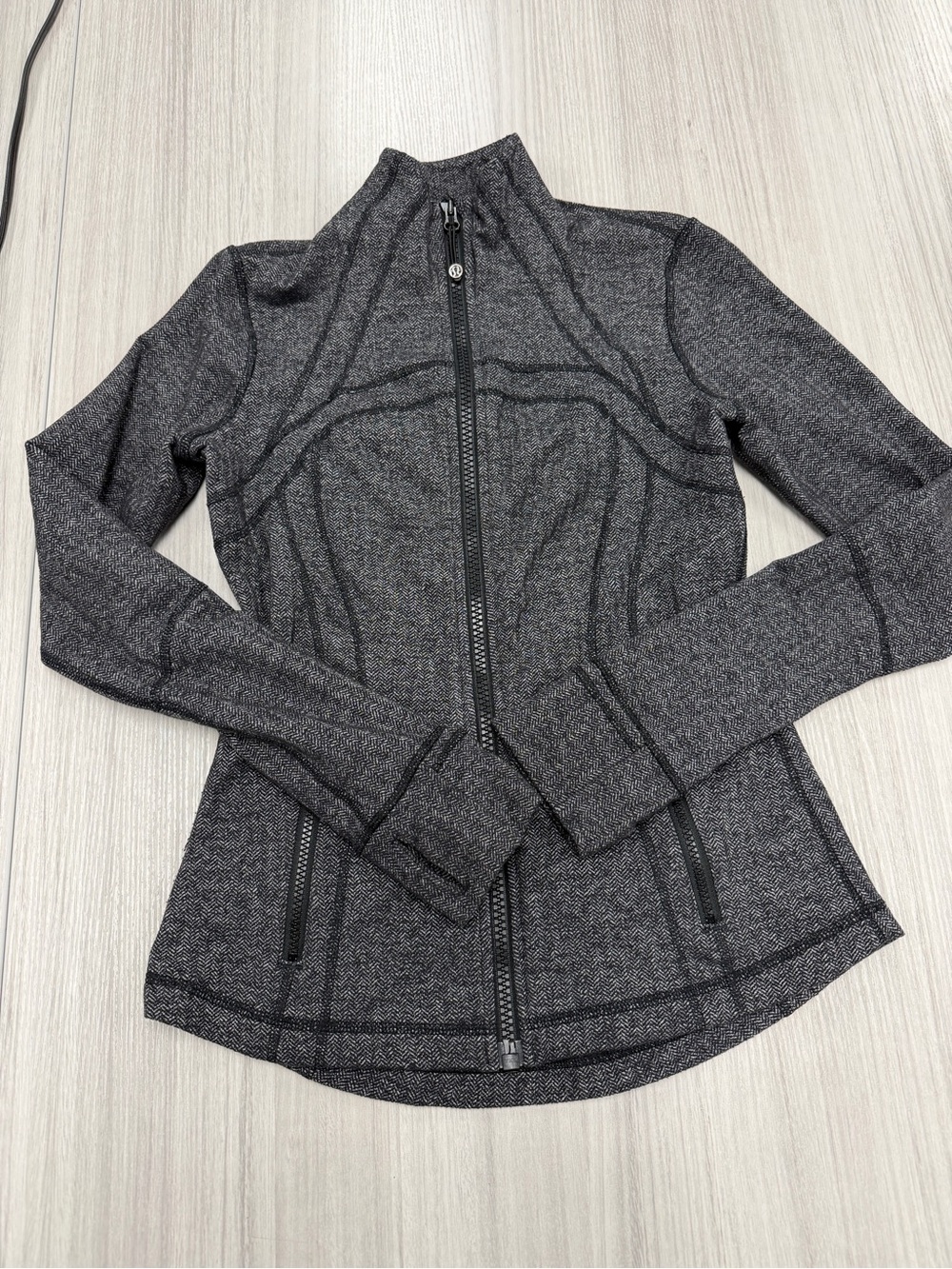 lululemon athletica Heathered Charcoal Full-Zip Bomber Jacket